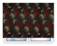 Стандартные рулонные шторы Сиена черно-красный цена. Купить в «Мастерская Жалюзи»